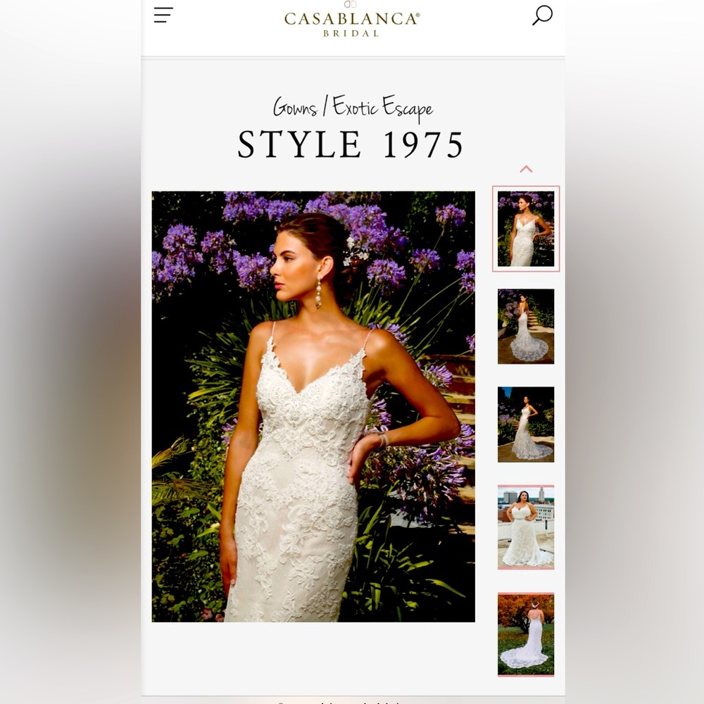 Casablanca lace wedding gown
